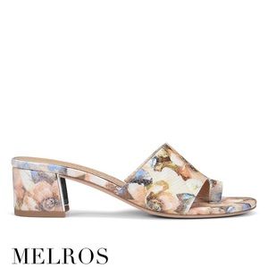 NWB Donald Pliner Leather Melros Mule in floral print!